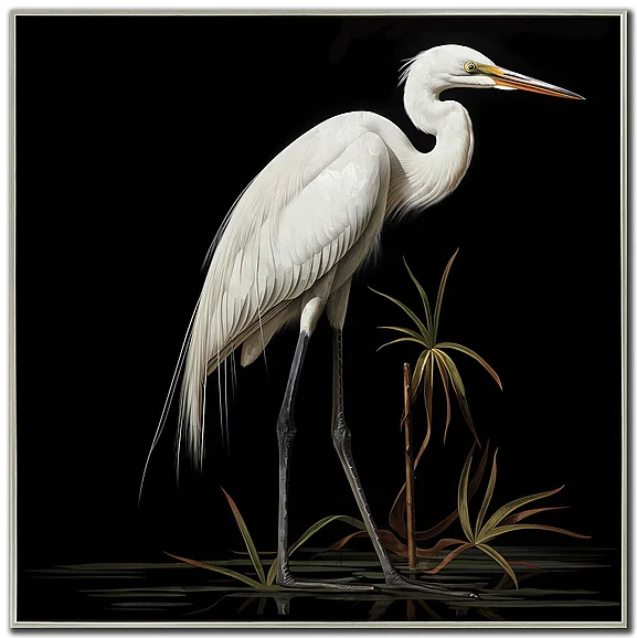 Streamline Art Midnight Heron I E785303