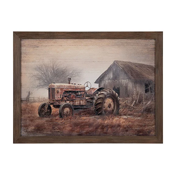 Crestview Tractor Hour Wall Art in Brown CVTOP3397