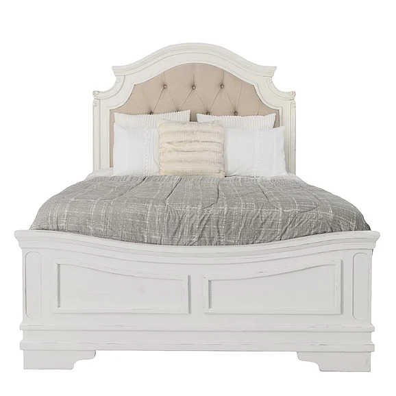 Split Nickel Freedom King Padded Bed Blanco Ligero | F166P