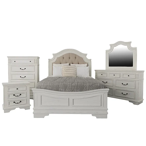 Split Nickel Freedom 2pc Padded Bedroom Set