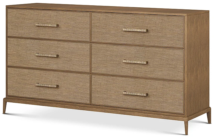Theodore Alexander Coastal Townsend Dresser with Wallpaper in Tobacco TA60257.C442
