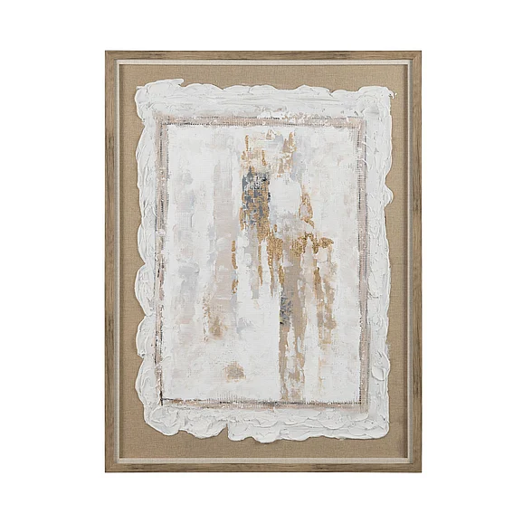 Crestview Soft Echoes Wall Art in White CVTOP3608
