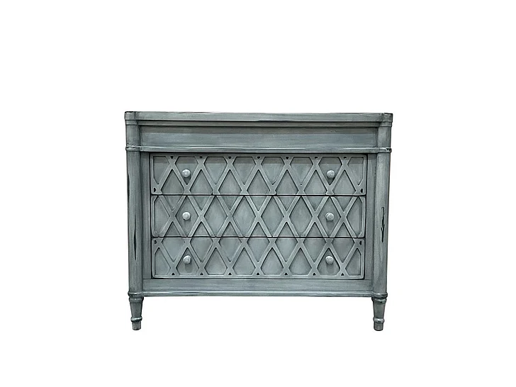 Split Nickel Frost 3 Drawer Consoles V-FROST-3DC | COF413