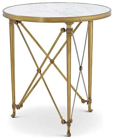 Theodore Alexander Spencer London Round Brass Center Table in Cannes Brass TA55008