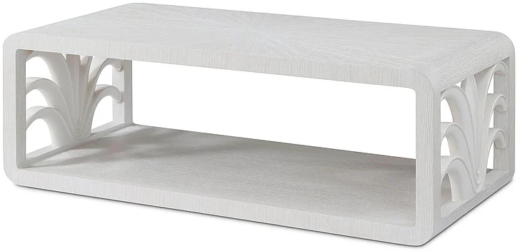 Theodore Alexander Coastal Royal Palm Cocktail Table in Amaretti TA51326