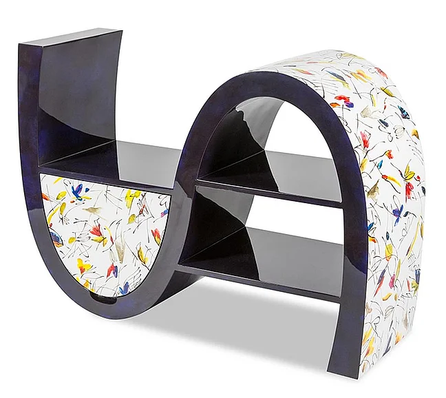 Aico Furniture Illusions Display Shelves with Drawer FS-ILUSN-094
