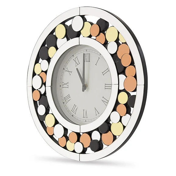 AICO Montreal Round Clock w/Colored Accents FS-MNTRL-5054
