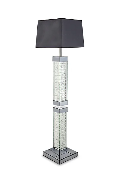 AICO Montreal Slender Table Floor Lamp w/Crystal Accents FS-MNTRL194B