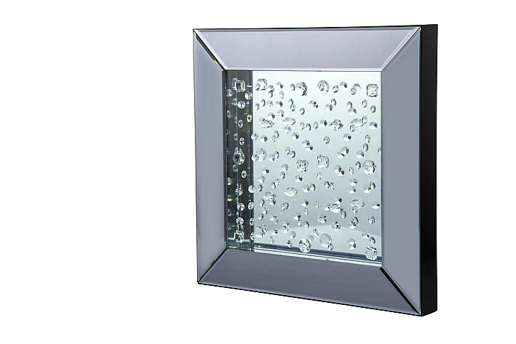 AICO Montreal Square Wall Mirror w/Crystals FS-MNTRL264