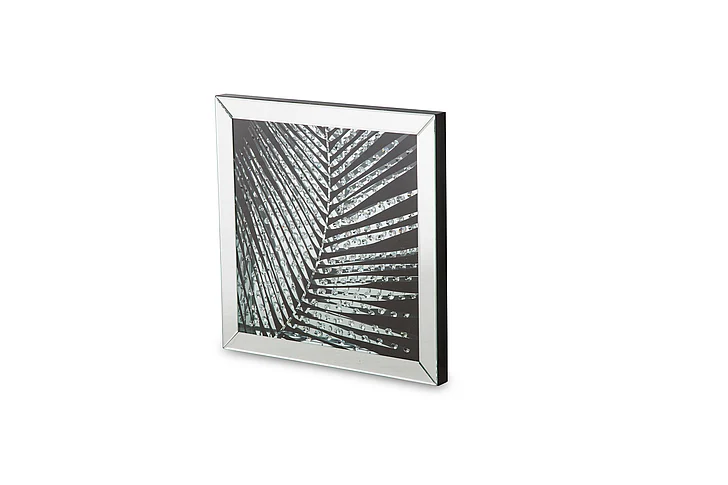 AICO Montreal Mirror Framed Wall Decor w/Crystal Accented Leaves FS-MNTRL270