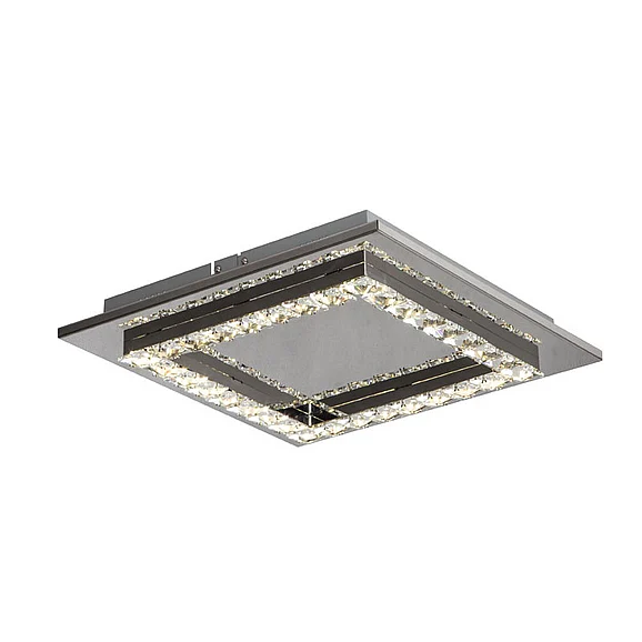 Bethel Square Clear Crystal LED Flush Mount FT23
