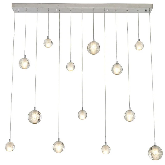 Bethel Rectangular Chrome Frame Chandelier FT47C47CH