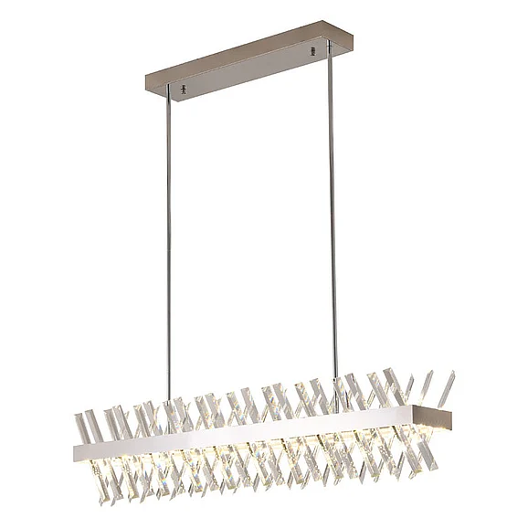 Bethel Rectangular Chrome Frame Chandelier FT54C40CH