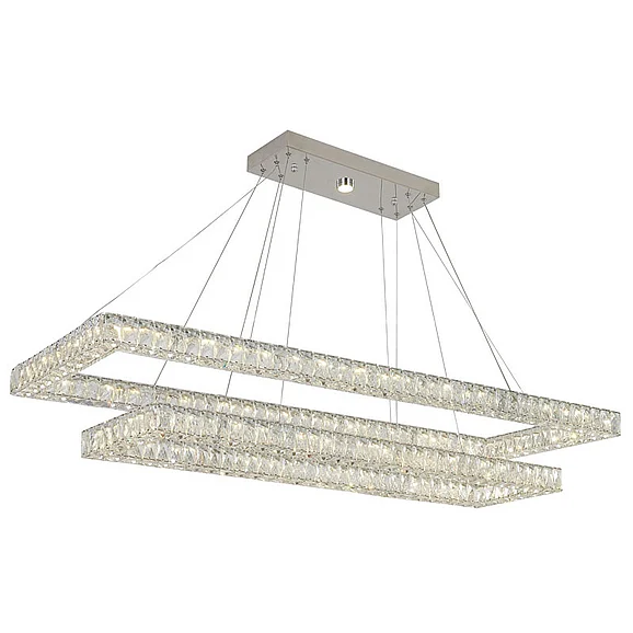 Bethel Two Tier Rectangular Clear Crystal Chandelier FT62C52CH