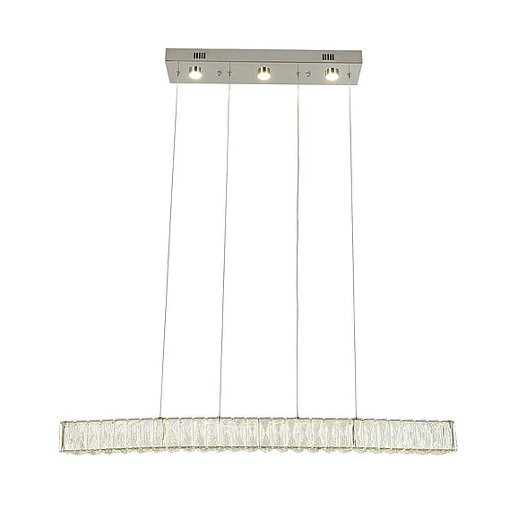 Bethel Long Rectangular Clear Crystal LED Chandelier FT63C39CH