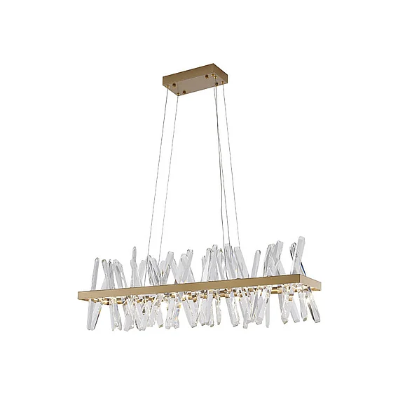 Bethel Gold Hairline Frame LED Chandelier FT96C39G