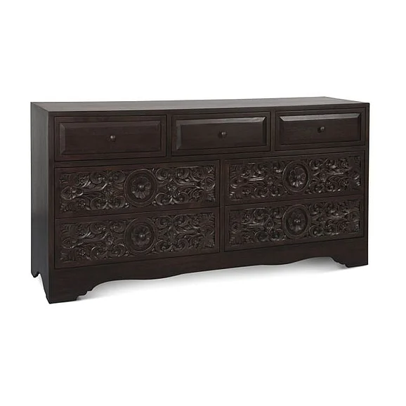 HTD Taj 71" Dresser with Plinth Base in Vintage Brown FTJ-DR71VB