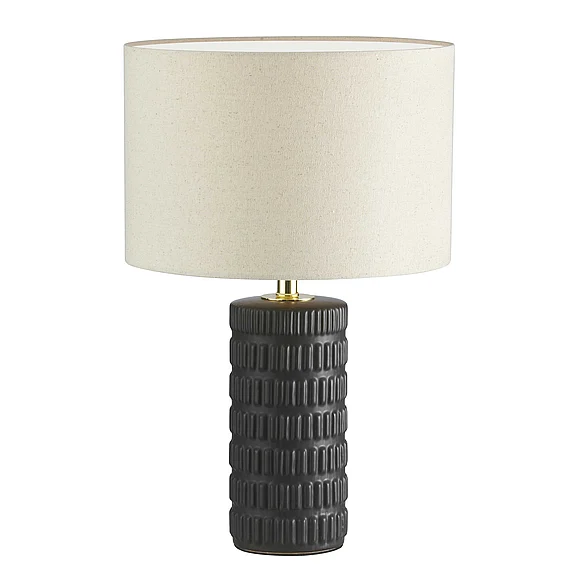 Dainolite 1LT Incandescent Table Lamp, MB w/ BG Shade FTY-181T-MB-BG