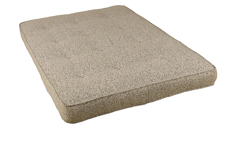 Kodiak #7000 2 pc Cotton/Foam Hinged Full-size Futon Mattress in Linen Stone KFLSTNF7M1