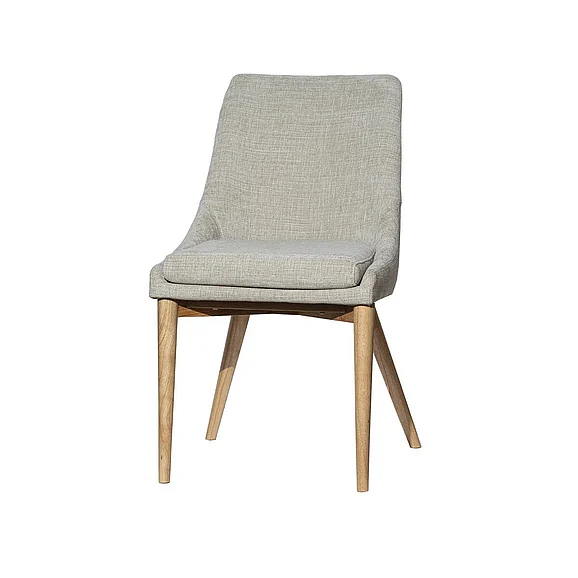LH Home Fritz Side Dining Chair in Taupe w/ Natural Leg FZV-01TAUN