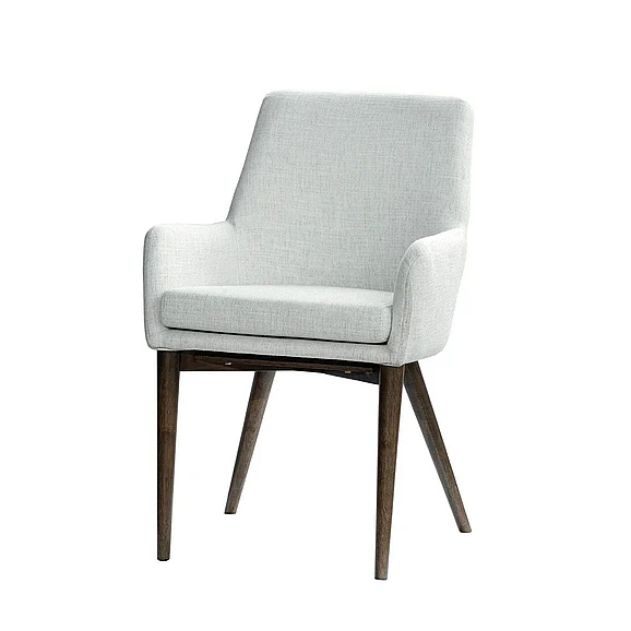LH Home Fritz Arm Dining Chair in Ivory FZV-02IVO