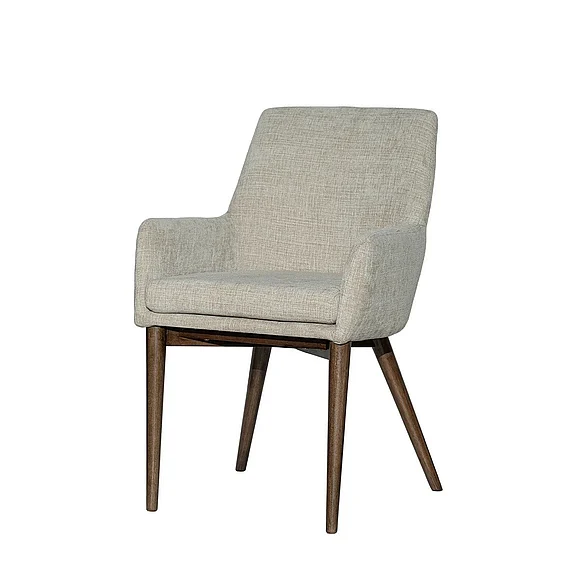 LH Home Fritz Arm Dining Chair in Taupe FZV-02TAU