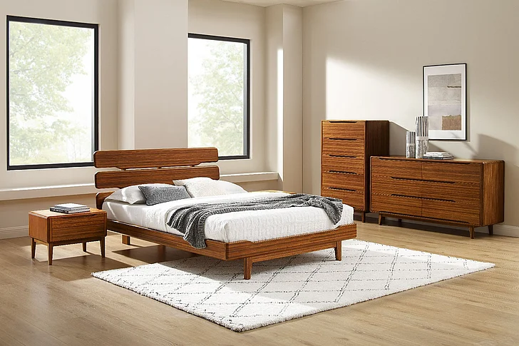 Greenington Currant 2pc Platform Bedroom Set in Amber