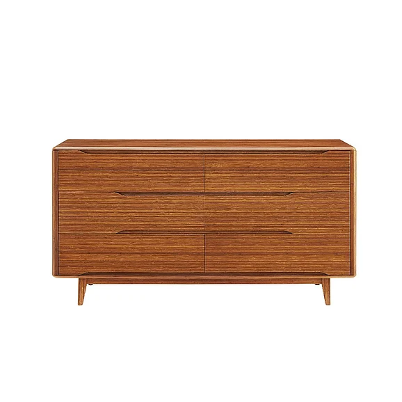 Greenington Currant Six Drawer Dresser, Amber G0030AM