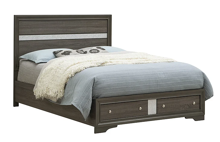 Glory Furniture Madrid Full Bed, Gray G02305B-FB