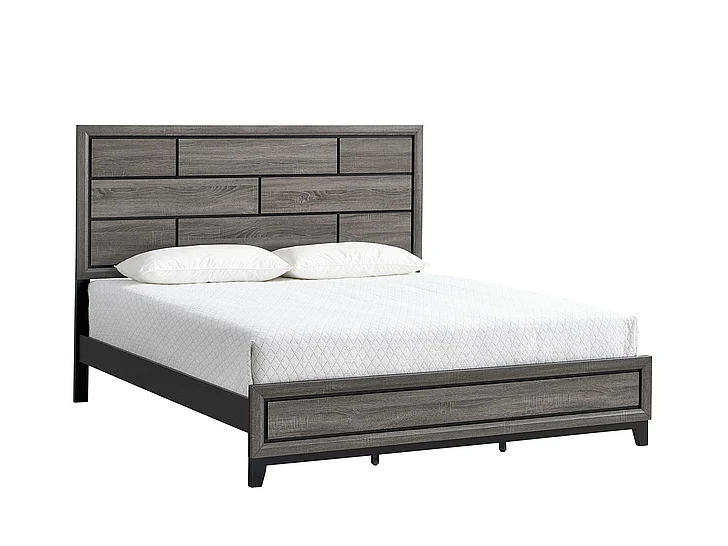 Glory Furniture Glasgow King Bed ( 2 Boxes), Gray G04305A-KB