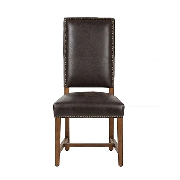 HTD Upholstered Seating Darcy Dining Chair in Dark Brown with Earth Legs G201-DAR-340-80