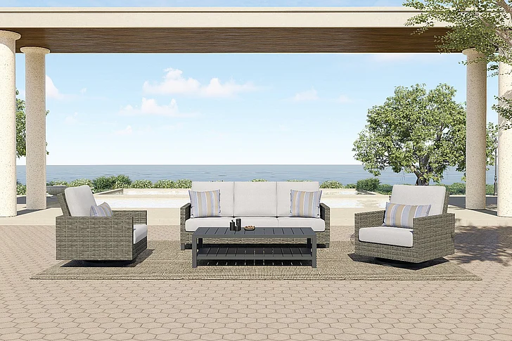 New Classic Bungalow Patio 3pc Outdoor Seating Set