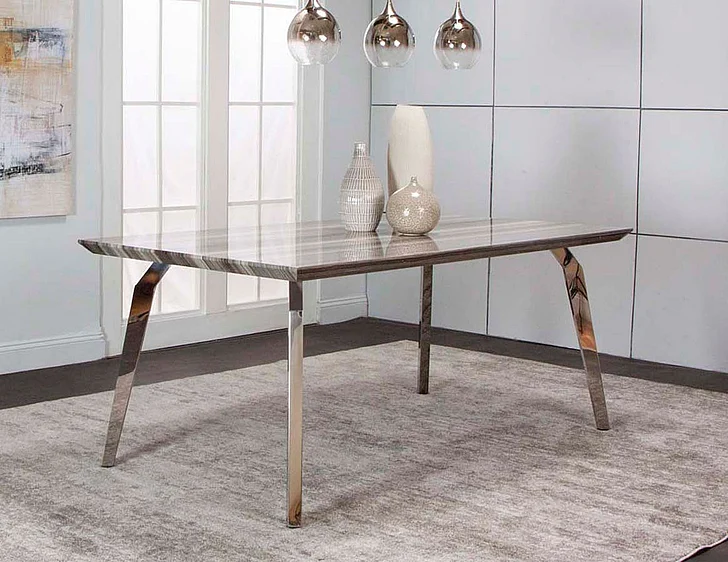 Sunset Trading Century Rectangular Dining Table in Stone