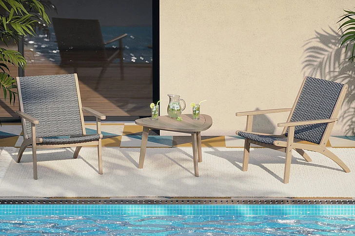 New Classic Radius Patio 3pc Outdoor Table Set