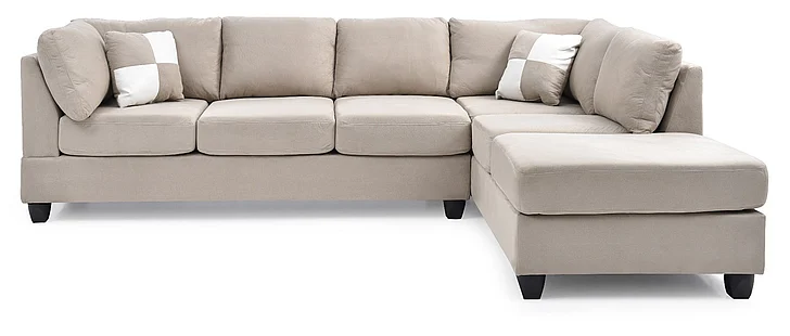 Glory Furniture G631B Sectional in Vanilla G631B-SC