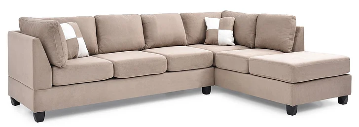 Glory Furniture G634B Sectional in Saddle G634B-SC