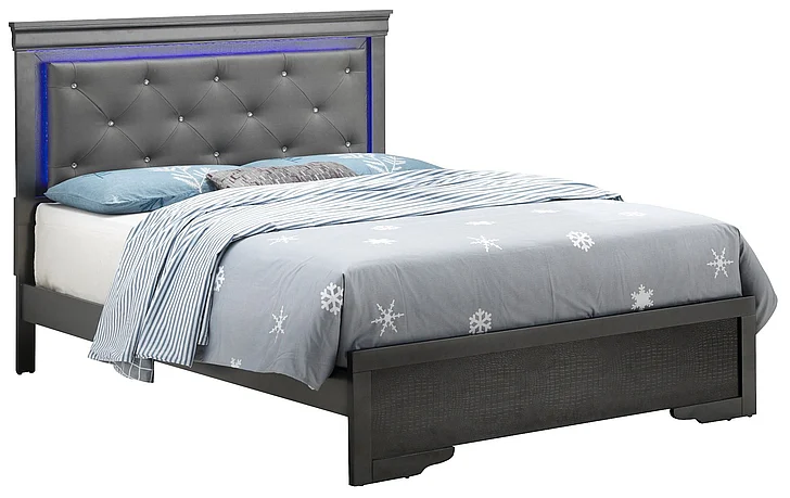 Glory Furniture G6502C Full Platform Bed in Metalic Black