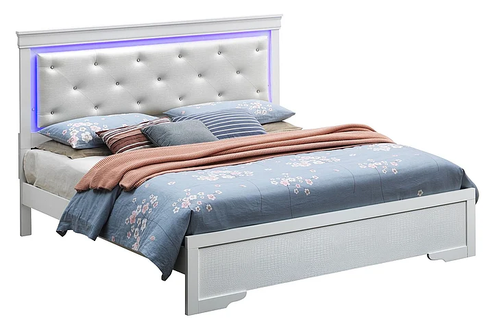 Glory Furniture G6590C Full Platform Bed in Silver Champagne