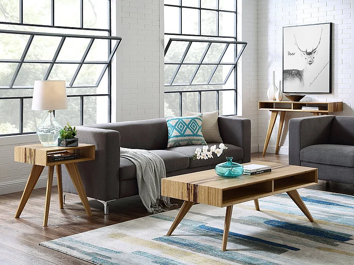 Greenington Azara 2pc Occasional Living Room Set in Caramelized