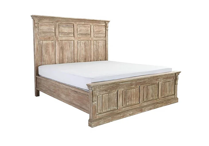 Classic Home Adelaide Queen Panel Bed in Natural White Wash 54010155 PROMO