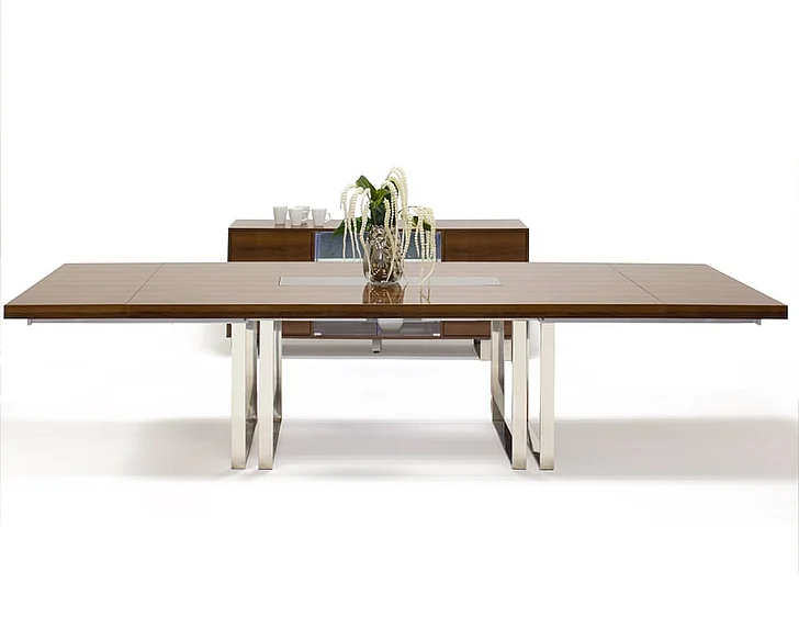 Sharelle Galway Dining Table In Walnut Lacquer