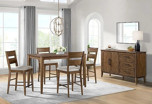 Intercon Furniture Koloa 5pc Gathering Leg Table Set in Honey