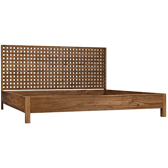 Noir Furniture Quinnton King Bed in Clear Coat Satin GBED134EKT