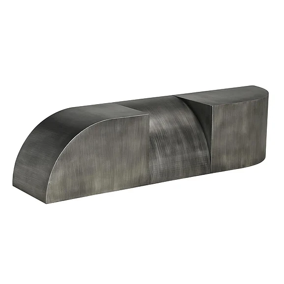 Noir Furniture Crafter Bench in Gun Metal GBEN143GM