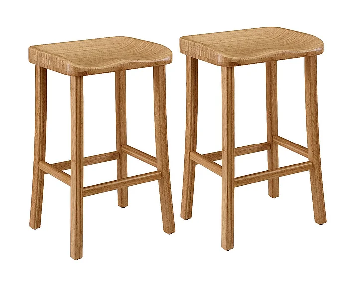 Greenington Tulip 30" Bar Height Stool - Set of 2, Caramelized GC0602H