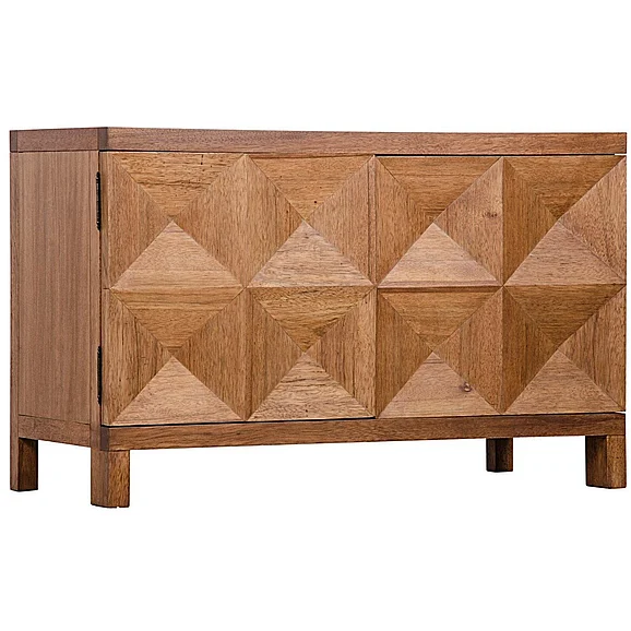 Noir Furniture Quadrant 2 Door Sideboard in Dark Walnut GCON231DW-2