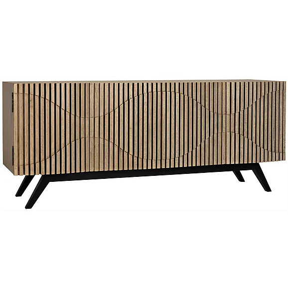 Noir Furniture Illusion Sideboard in Bleached Walnut GCON244BW
