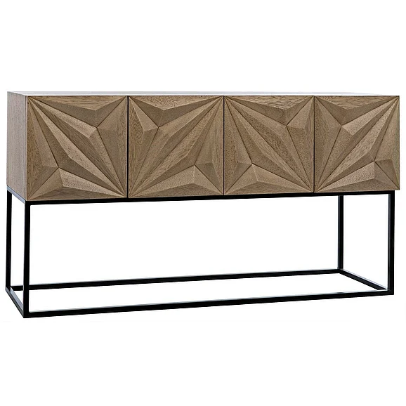 Noir Furniture Zurich Console in Bleached Walnut GCON262BW