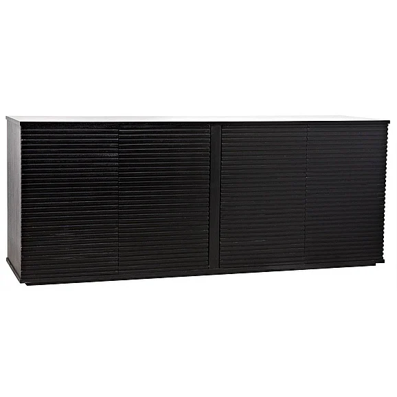 Noir Furniture Smith 4 Door Sideboard in Hand Rubbed Black GCON273HB-4 CLOSEOUT