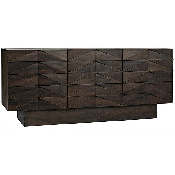 Noir Furniture Drake Sideboard in Ebony Walnut GCON306EB